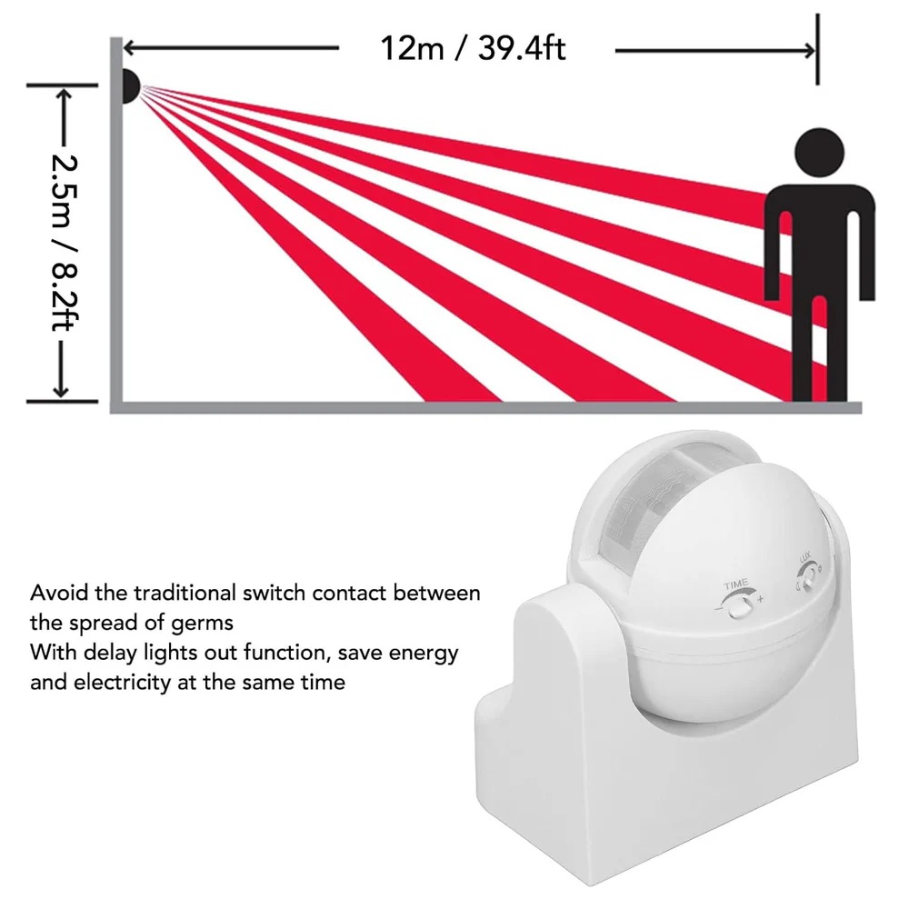 True Sense Wall Mount PIR Motion Sensor, TS-14