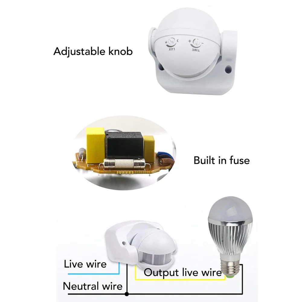 True Sense Wall Mount PIR Motion Sensor, TS-14