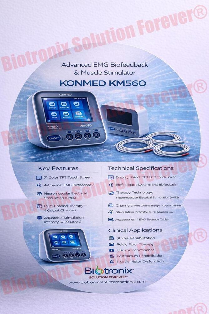 Konmed KM-560 4 Channel EMG Biofeedback Device with Advanced Therapy