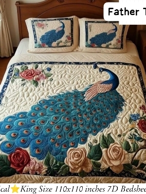 Super King Size 7D Digital Prints Bedsheet Set*