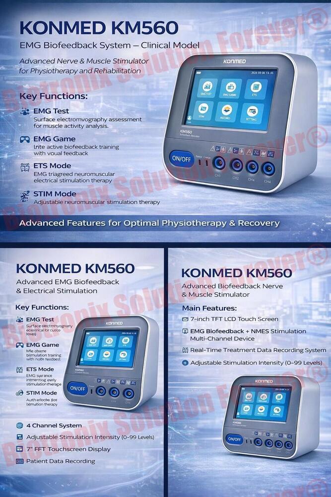 Konmed KM-560 4 Channel Biofeedback System with Clinical Functions