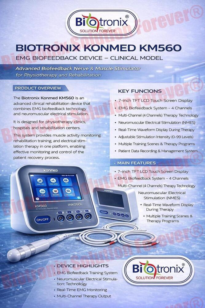 Konmed KM-560 4 Channel Biofeedback System with Clinical Functions