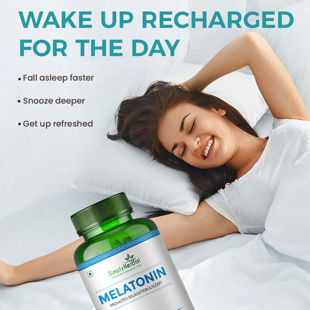 Simply Herbal Natural Melatonin 10 mg Sleeping Tablets