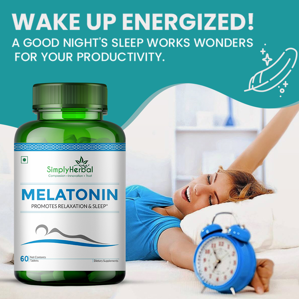 Simply Herbal Natural Melatonin 10 mg Sleeping Tablets
