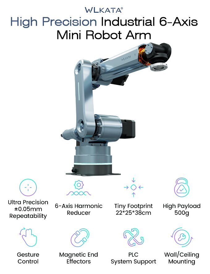 HARO380, 6 Axis Industrial Desktop Robot, AI Robotics Training & Automation Solution