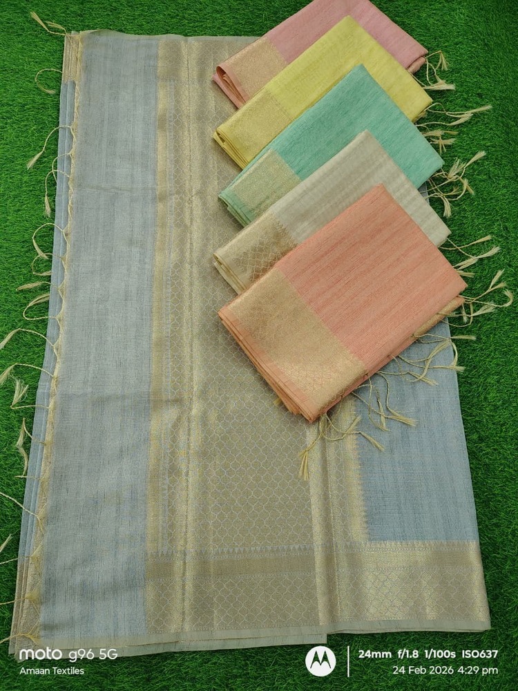 Elegant Linen Silk Saree