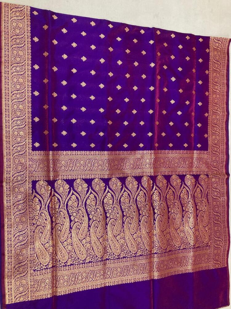 Purple Banarasi Silk Saree