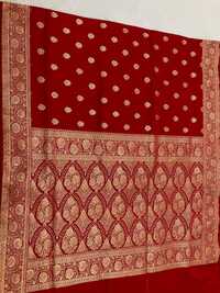 Maroon Designer Silk Saree