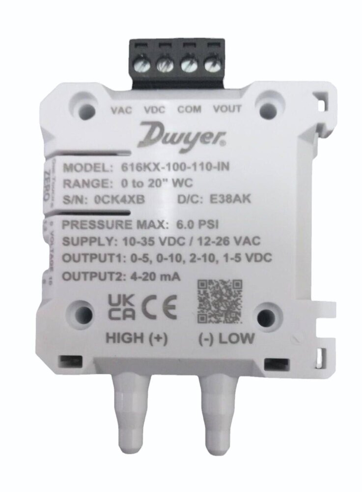 Dwyer Instruments 616KX-200-106-MM  Differential Pressure Transmitter