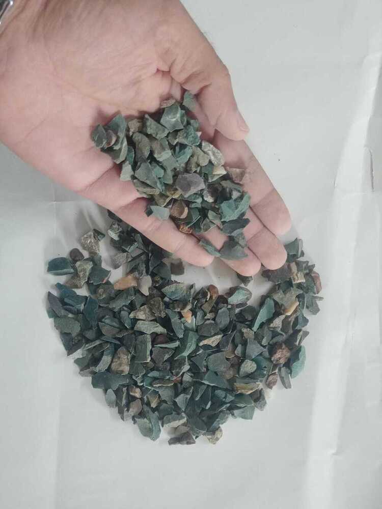 Moss agate green glass chips and aggregate