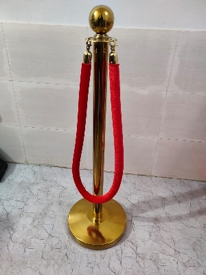 Stanchion Post - Color: Silver And Golden