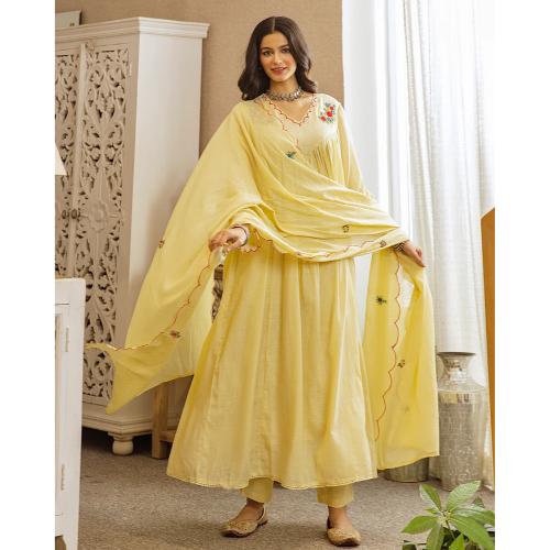 Buttercup Mul Cotton A Line Threadwork Suit