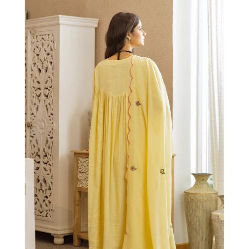 Buttercup Mul Cotton A Line Threadwork Suit