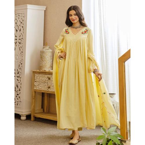 Buttercup Mul Cotton A Line Threadwork Suit