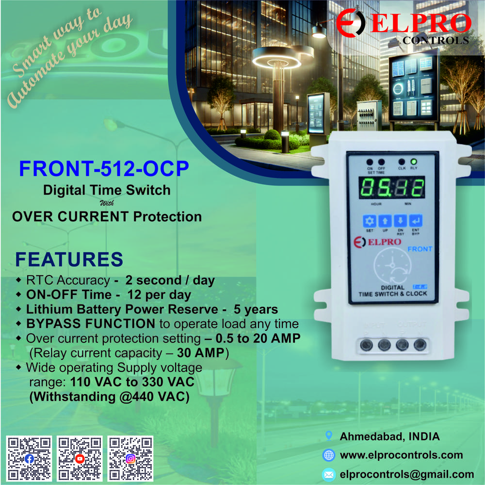 Front-512 : Digital Time Switch - Automation Grade: Automatic