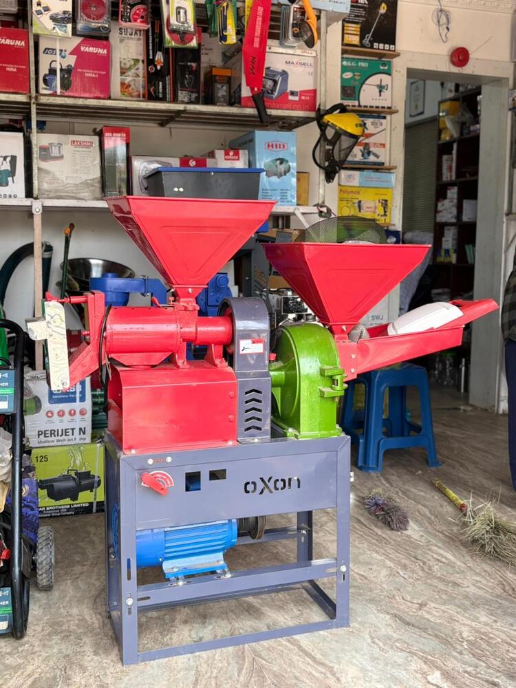 Combined Paddy Dehusker and Flour Mill Machine