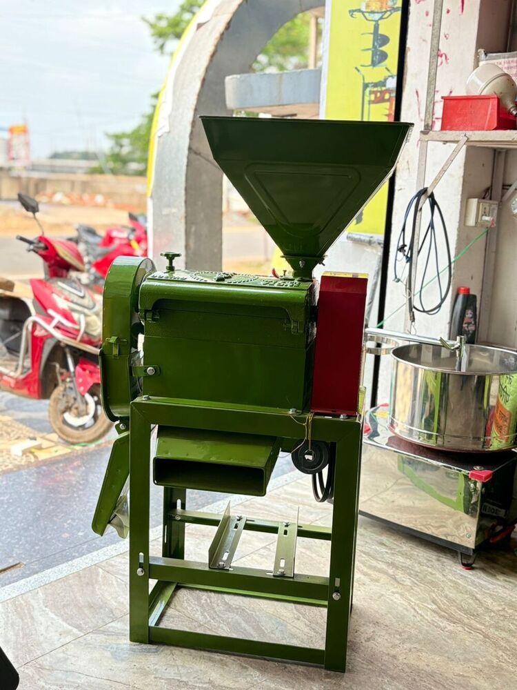 Heavy Tech Rice Mill with Hopper Compact Grain Milling Machine