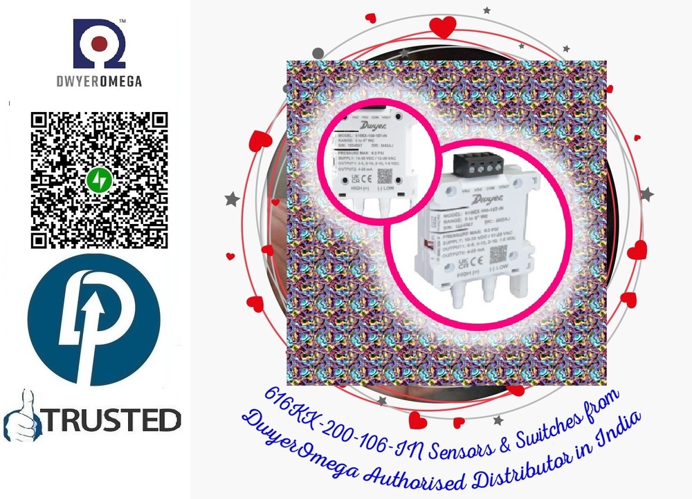 DWYER Pressure Transmitter MODEL >> 616KX-025-104-PA >> Range  0 to 250 Pascal>>Manufacturer : DWYER OMEGA