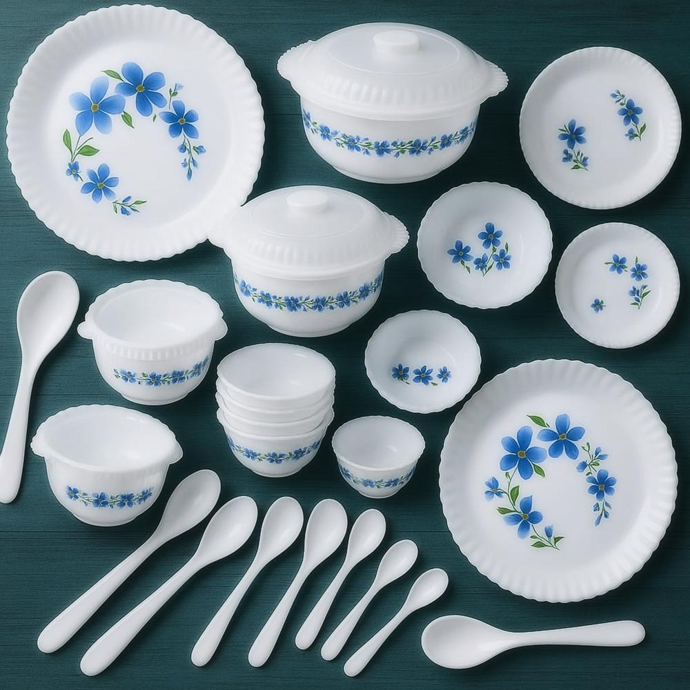 Plastic Premium Dinner Set (36 Pc) - Color: Mix