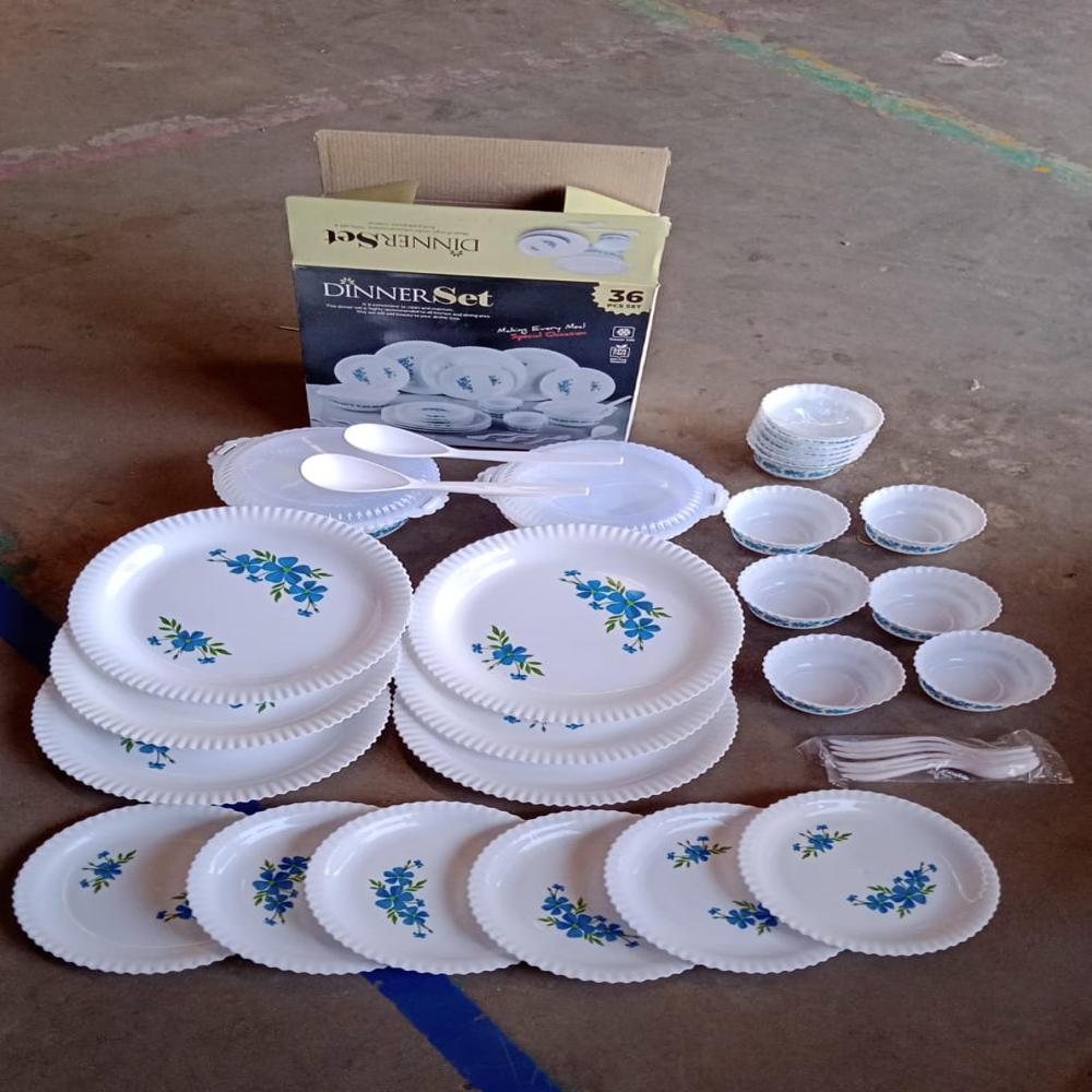 Plastic Premium Dinner Set (36 Pc) - Color: Mix