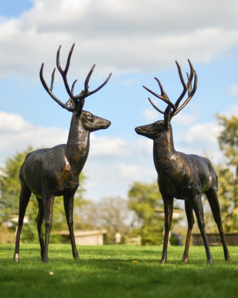Metal Deer Sculpture
