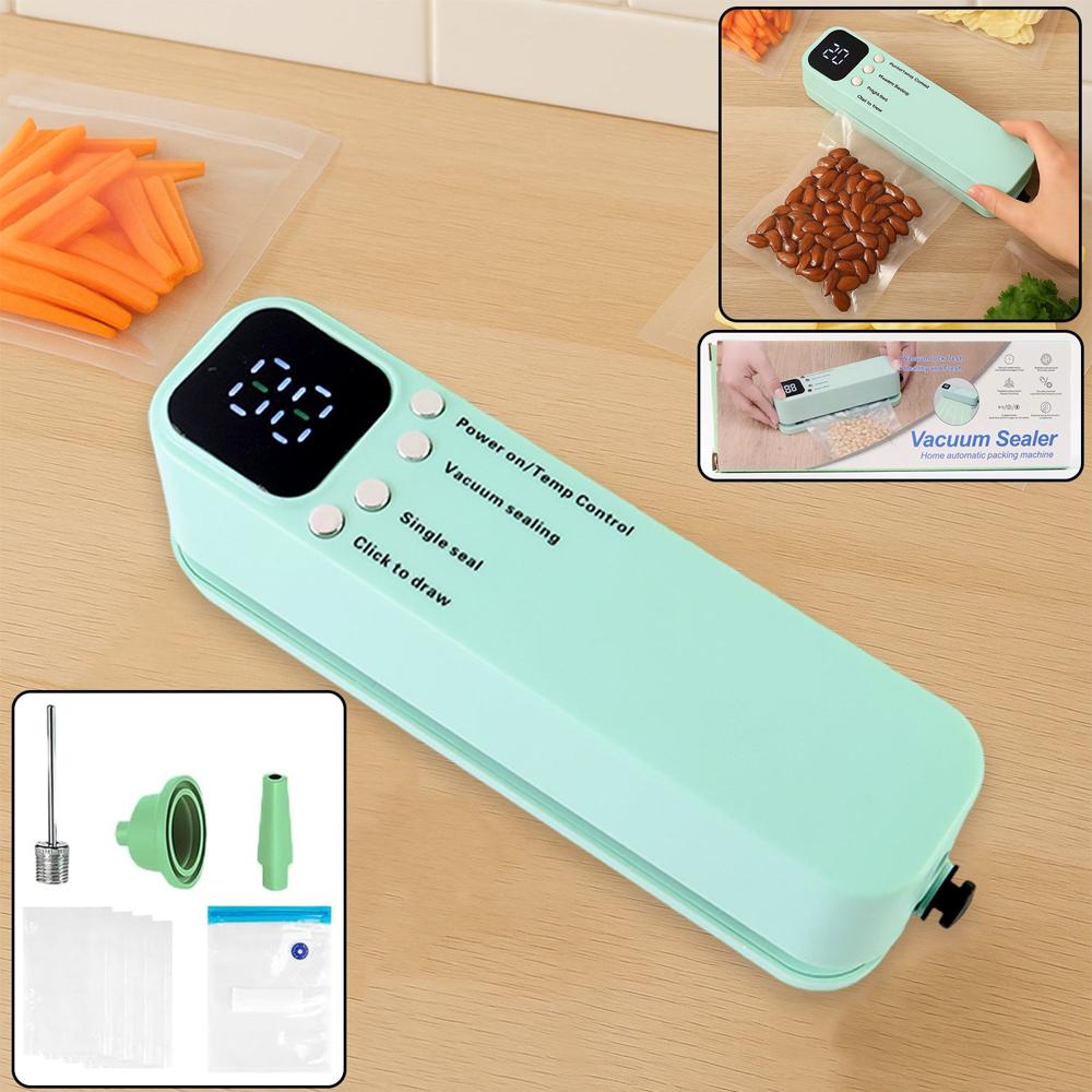 Rechargeable Electric Vacuum Sealer Machine - Color: Mix