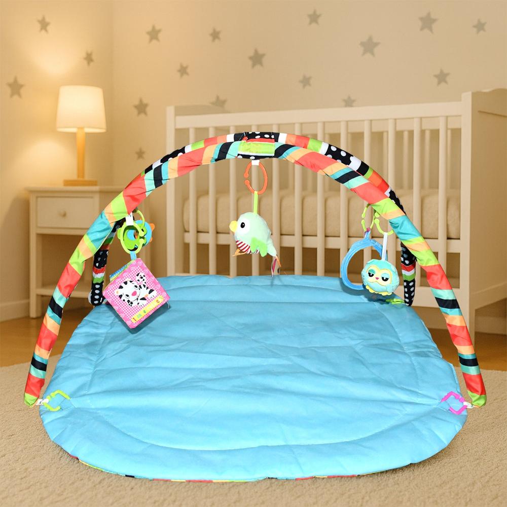 Multipurpose Baby Play Gym And Sleeping Mat (Mix Design / 1 Pc) - Color: Mix