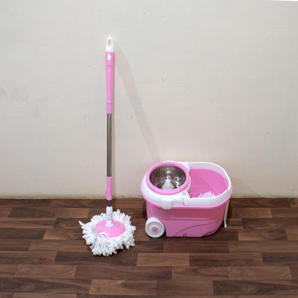 Spin Mop With Bucket For Floor Cleaning - Magic Mop Set - Color: Mix