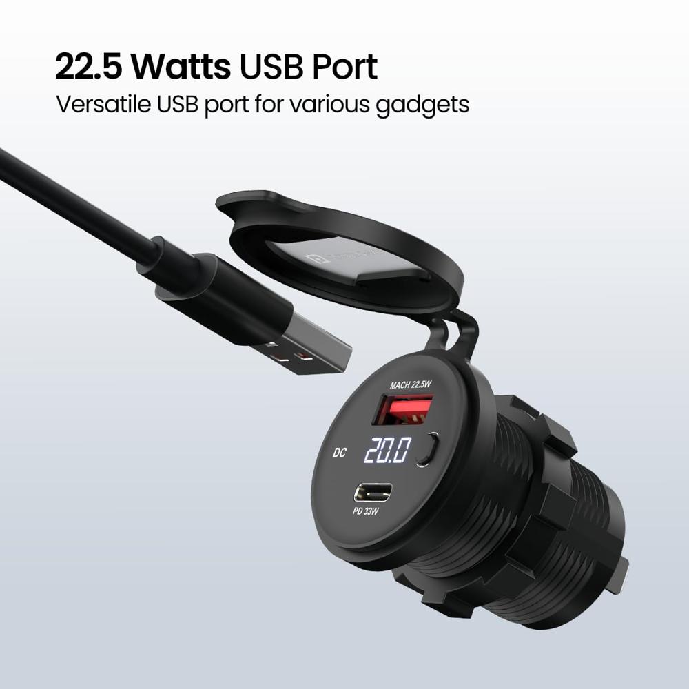 Portronics Spark 52.5W Multi-Vehicle Phone Charger, 33W Type