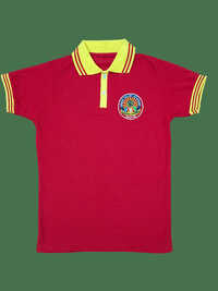 Men School Red T Shirt