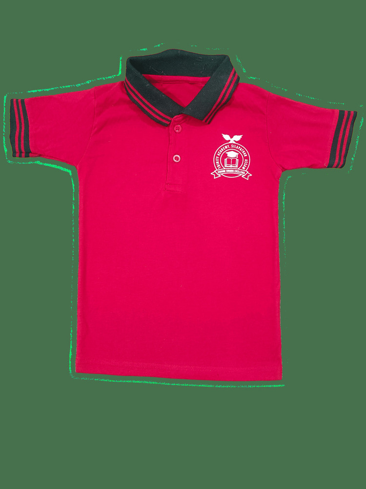 Men School Red T Shirt