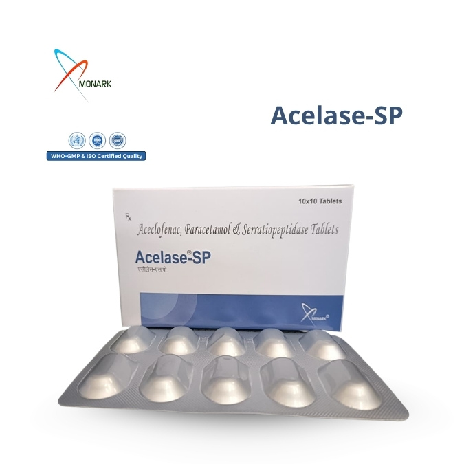 Aceclofenac 100mg + Paracetamol 325mg + Serratiopeptidase 15mg Tablet