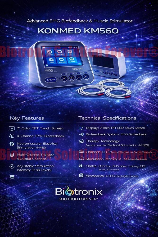 Konmed KM-560 Biofeedback Device with NMES Muscle Stimulation