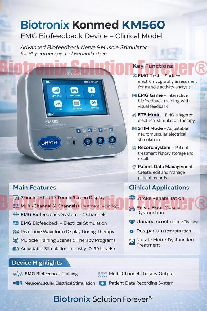 Konmed KM-560 Advanced Biofeedback Device with Rehab Programs