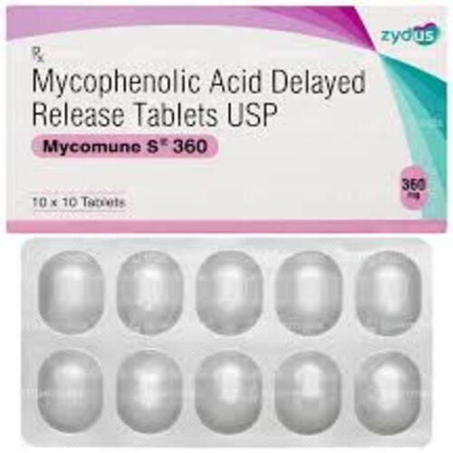 Mycomune S 360 mg Tablets, Mycophenolic Sodium Immunosuppressant Medicine