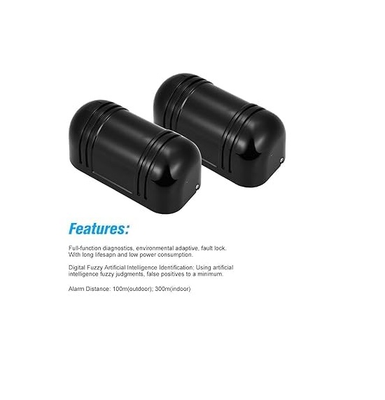 True Sense Dual Beam Outdoor 150m Security Laser Double Ir Infrared Barrier Detector, ABT-150