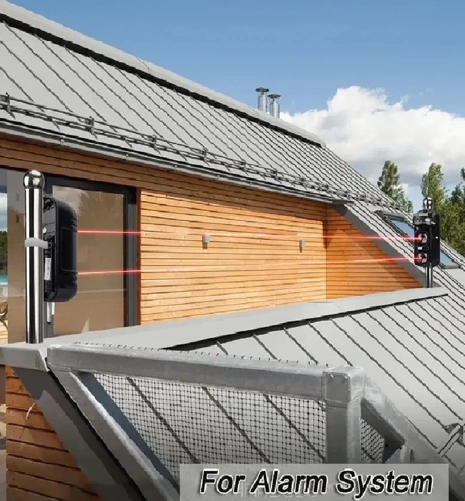 True Sense Quad Beam Sensor Four Beam Infrared Sensor 200M For Parking Fence Barrier, ABH-200