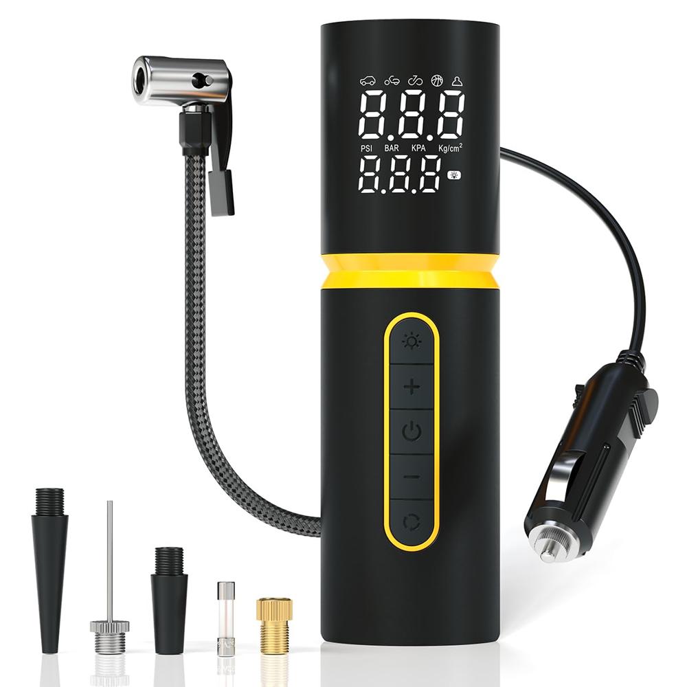 Portronics Vayu 5.0 Lite, Portable 12V DC Corded Tyre Inflator for