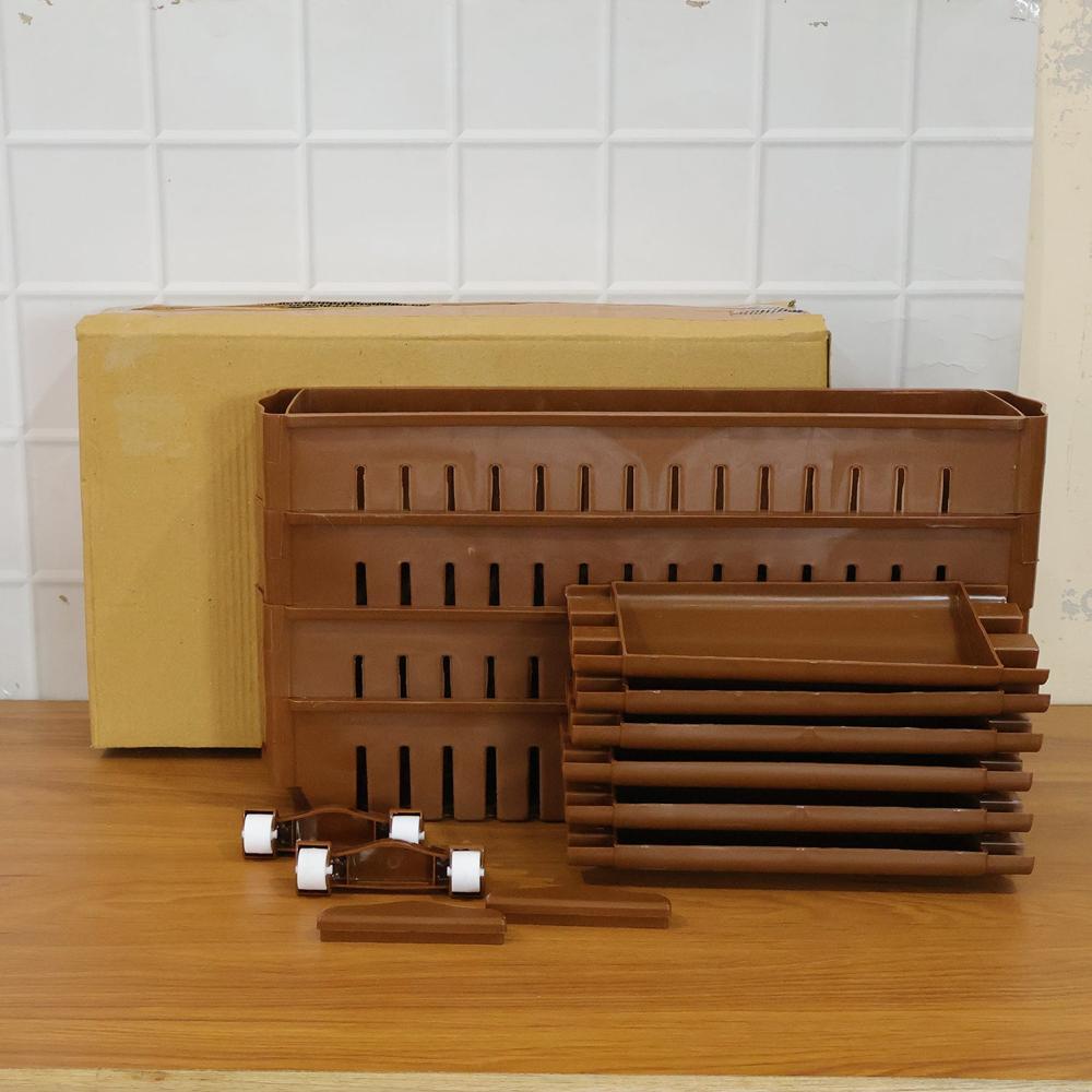 Multipurpose Plastic 4 Layer Storage Rack With Wheels - Color: Mix