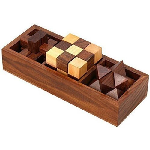 Wooden Puzzle Game Set