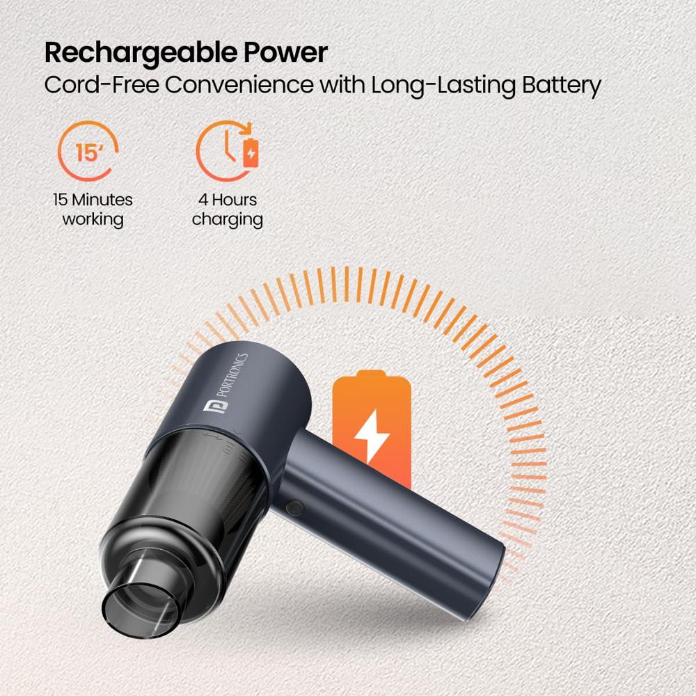 Portronics Mopcop Pro 2-in-1 Vacuum Cleaner & Air Blower, 10000Pa Powerful Suction,