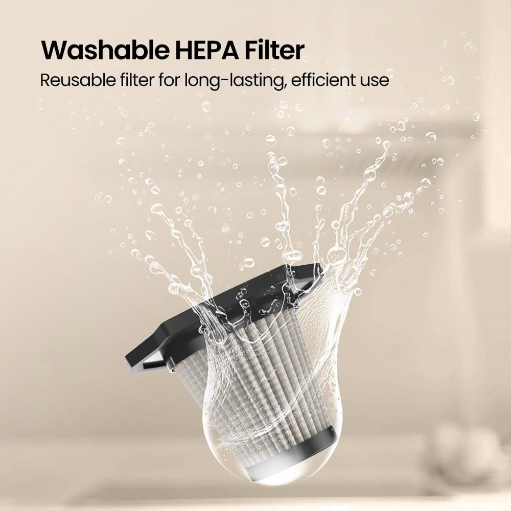 Portronics Mopcop Rechargeable Handheld Vacuum Cleaner for Home & Car, Washable HEPA