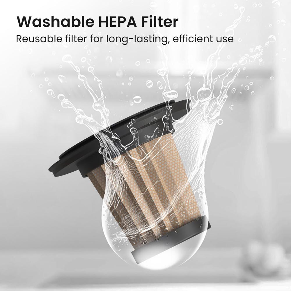 Portronics Mopcop 3, Rechargeable Handheld Vacuum Cleaner for Home & Car, Washable HEPA Filter, Multi-Function