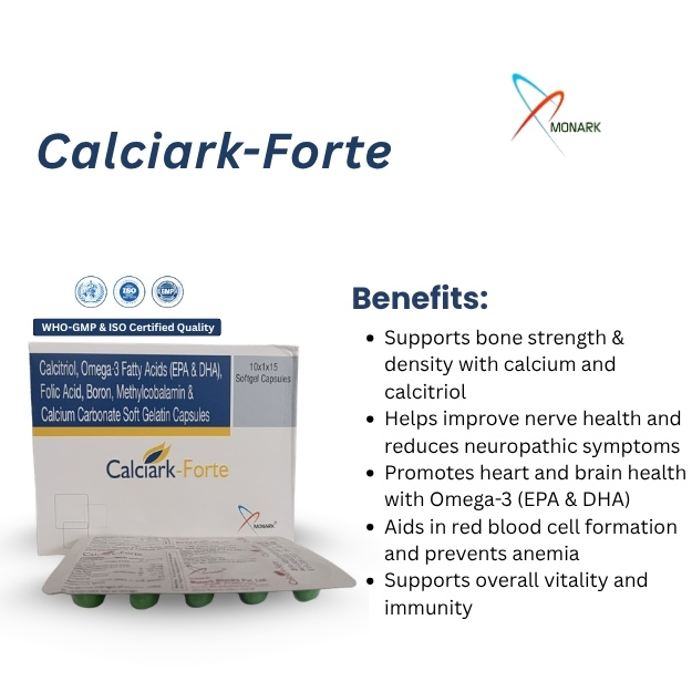 Omega- 3 Fatty Acid (EPA 180mg +DHA 120mg) + Methylcobalamin 1500mcg +Calcitriol 0.25mcg +Calcium Carbonate 500mg +  Folic Acid 400mcg +Boron 1.5mg Softgel Capsule        (In Drug Formulation)