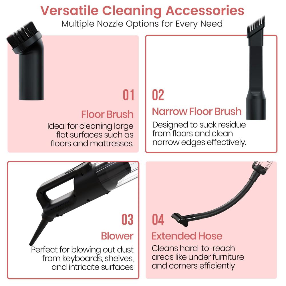 Portronics MopCop 4, 2-in-1 Vacuum Cleaner & Blower, Cordless & Corded