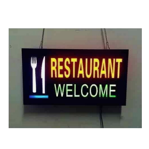 Multicolor LED Glow Sign Board For Advertisement