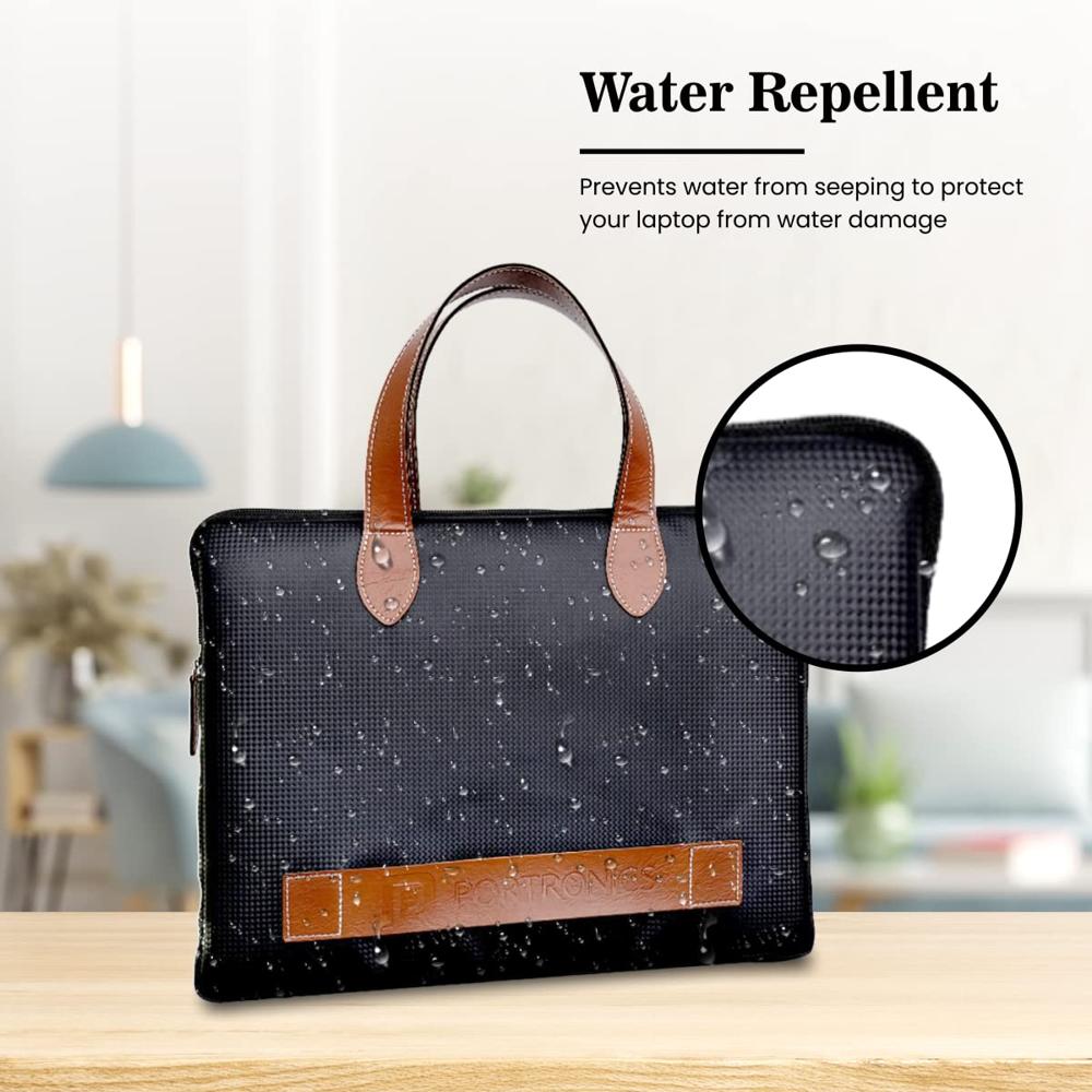 Portronics Encase 101 Laptop Bag for 15.6 Inch (39.6 cm) Laptops, Water Resistant Design