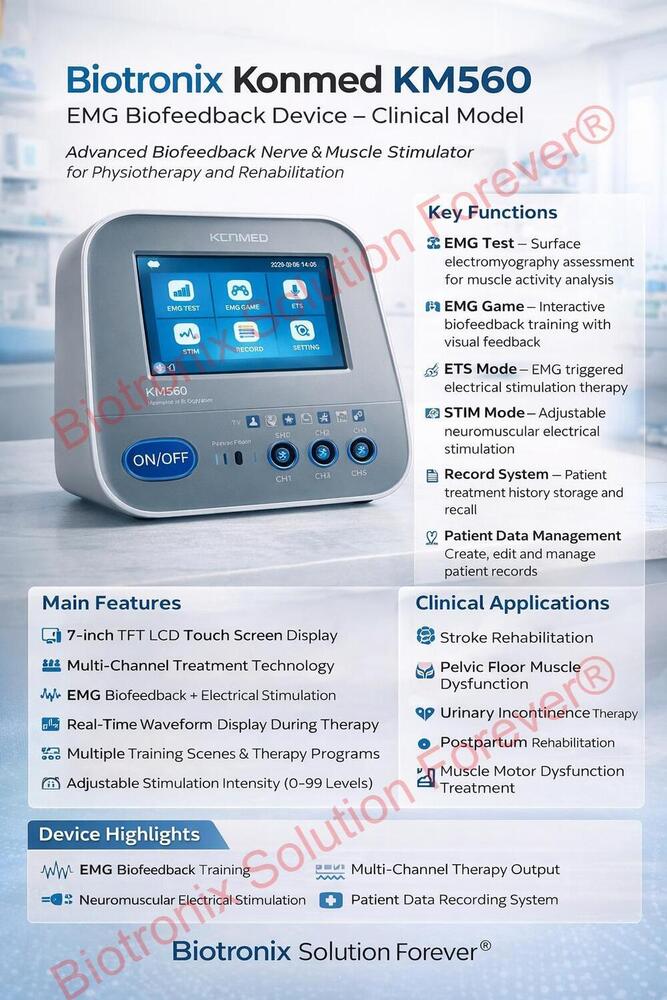 Konmed KM-560 Clinical EMG Biofeedback Device with Rehab Mode