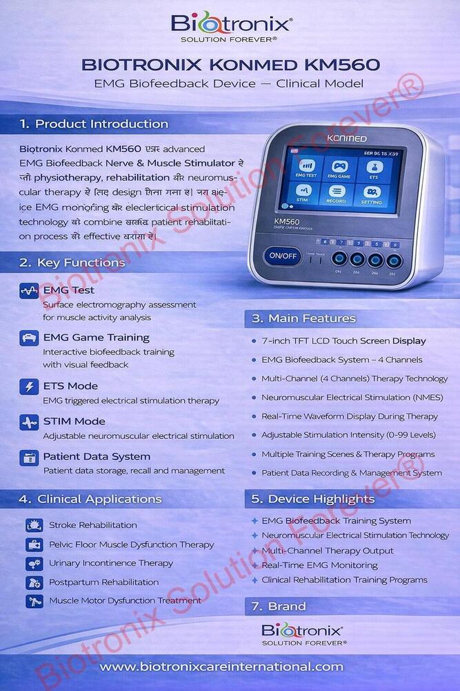 Konmed KM-560 Clinical EMG Biofeedback Device with Rehab Mode