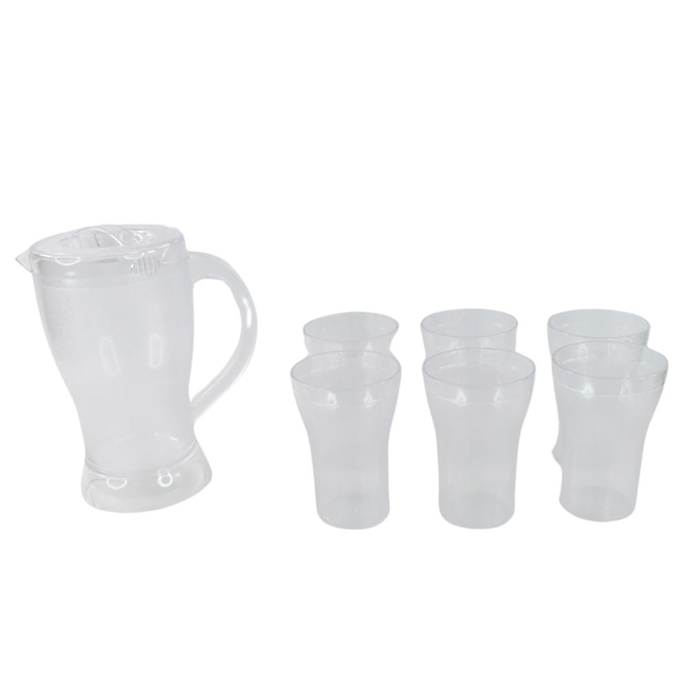 Apex Unbreakable Lemon Jug Set with 6 Glasses 1200ML Jug + 300ML Glasses Approx